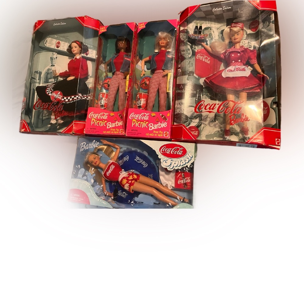 Five Barbies Coca Cola